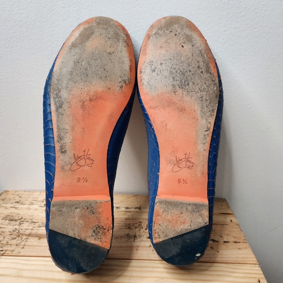 John Fluvoeg Travel Vogs Maui Blue Lightweight Tavel Flats Size 9.5 - Picture 10 of 13